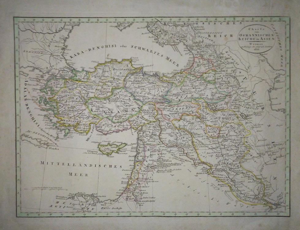 1822 Ottoman Empire Asia Weimar Map – BalkanPhila